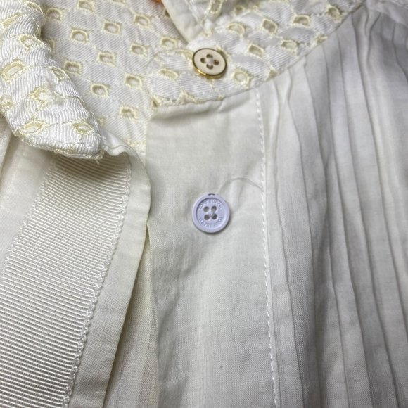 Tory Burch Cream Durell Sleeveless Eyelet Top - Picture 6 of 8